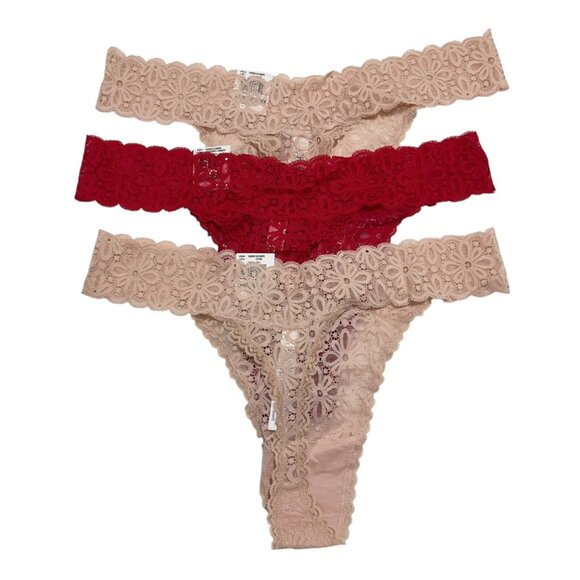 Jenni Intimates Womens Chai Red Plus Size Fits 1X-3X One Size (3) Pairs NWT - Picture 3 of 5